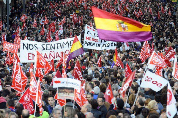 Протесты в Испании против безработицы