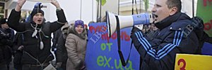 Пользователи Ex.ua в 20-градусный мороз вышли на улицу в пользу защиты ресурса