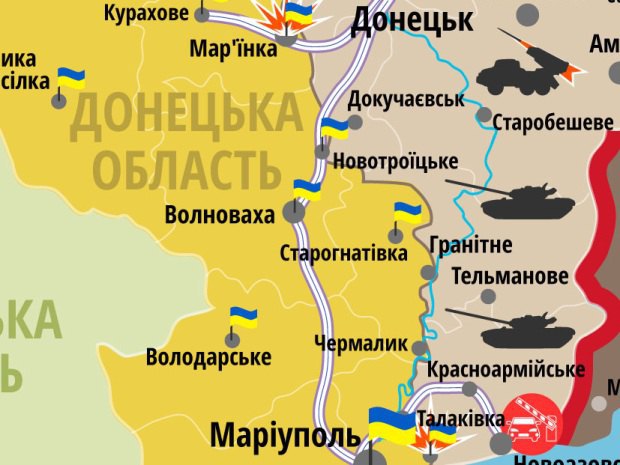 Карта боевых действий от 2 июня (СНБО)