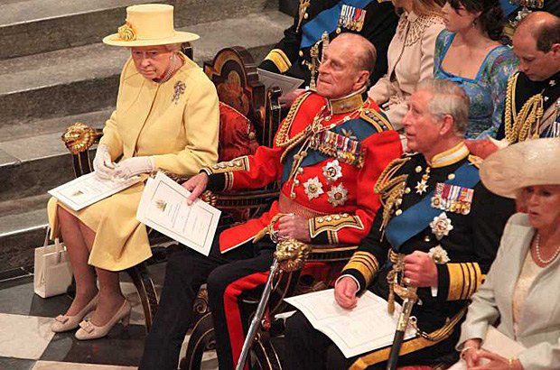 Королева Елизавета II с супругом - герцогом Эдинбургским принцом Филиппом, Принц Чарльз