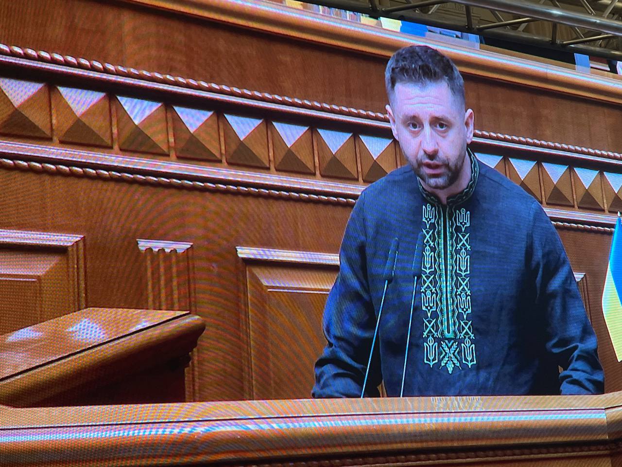 Голова фракції «Слуга народу» Давид Арахамія.