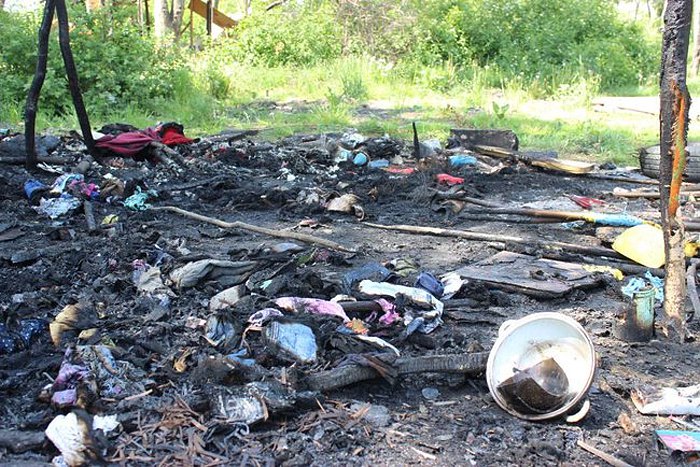 Последствия нападения на цыганский табор у Львова.