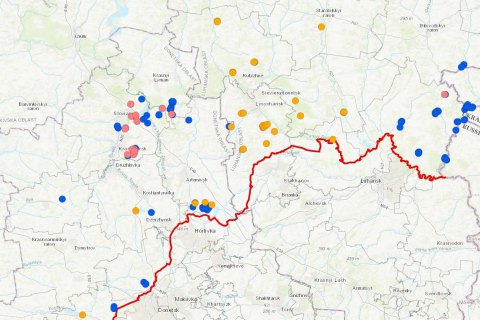Міноборони опублікувало карту замінованих територій на Донбасі