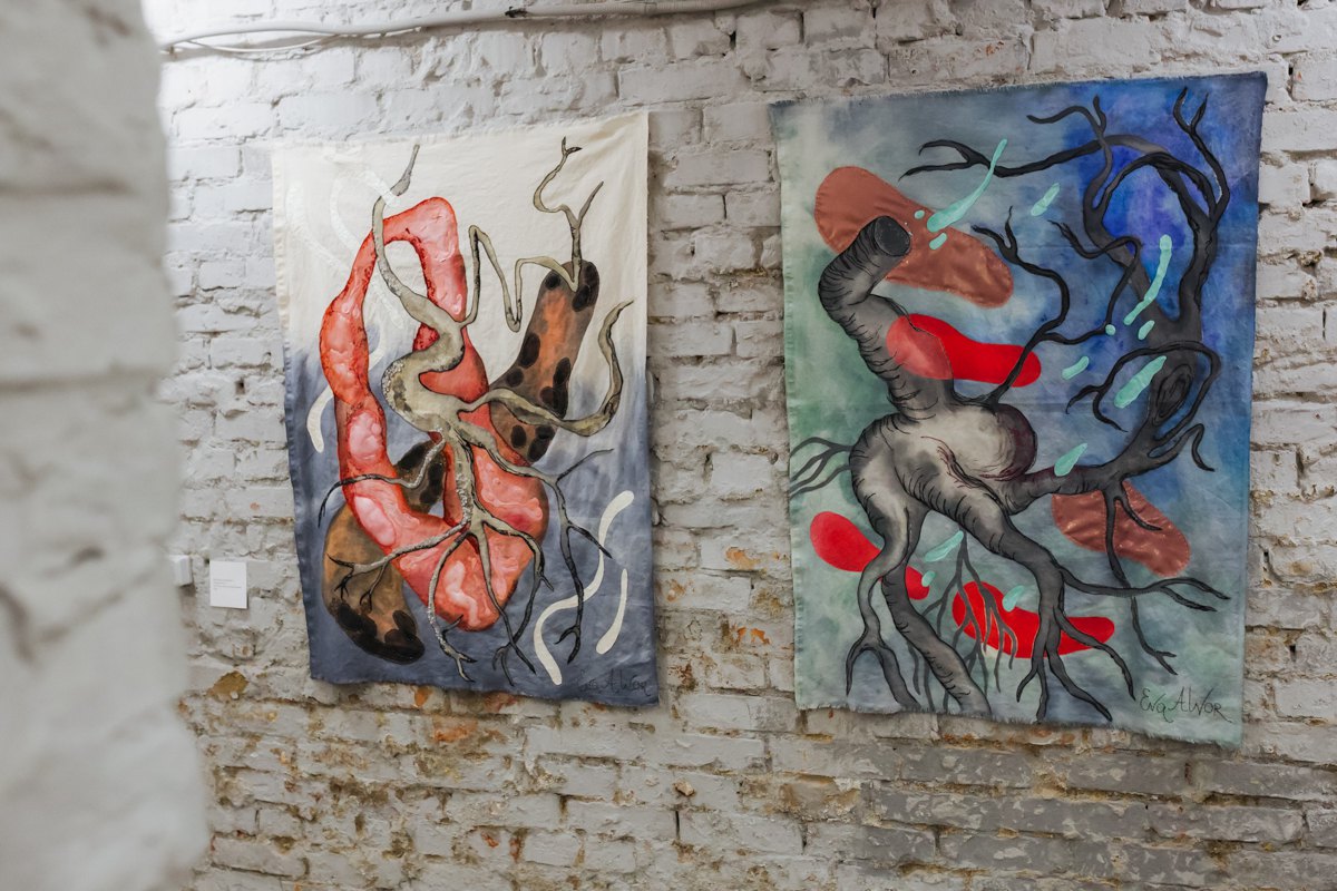  'Укорінення', текстиль, акрил, ручна вишивка, Єва Алвор (Запоріжжя) 