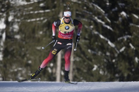 Золотым норвежским дублем завершился мужской биатлонный спринт на этапе Кубка мира в Антхольце