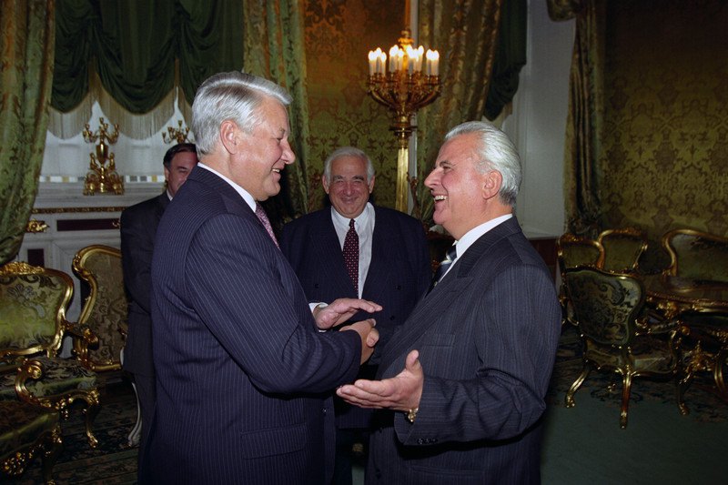 Леонід Кравчук і Борис Єльцин під час зустрічі в Москві, 24 вересня 1993 року.