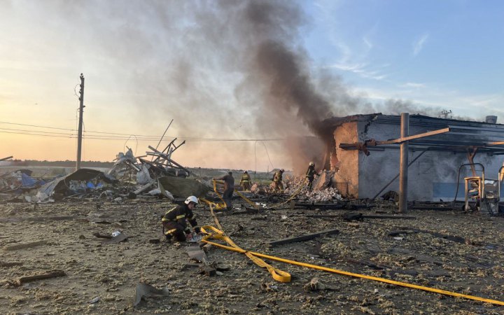 У Черкаській області уламки ворожого дрона пошкодили майно одного з підприємств