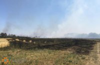 На Харківщині через обстріли окупантів горіли два поля пшениці
