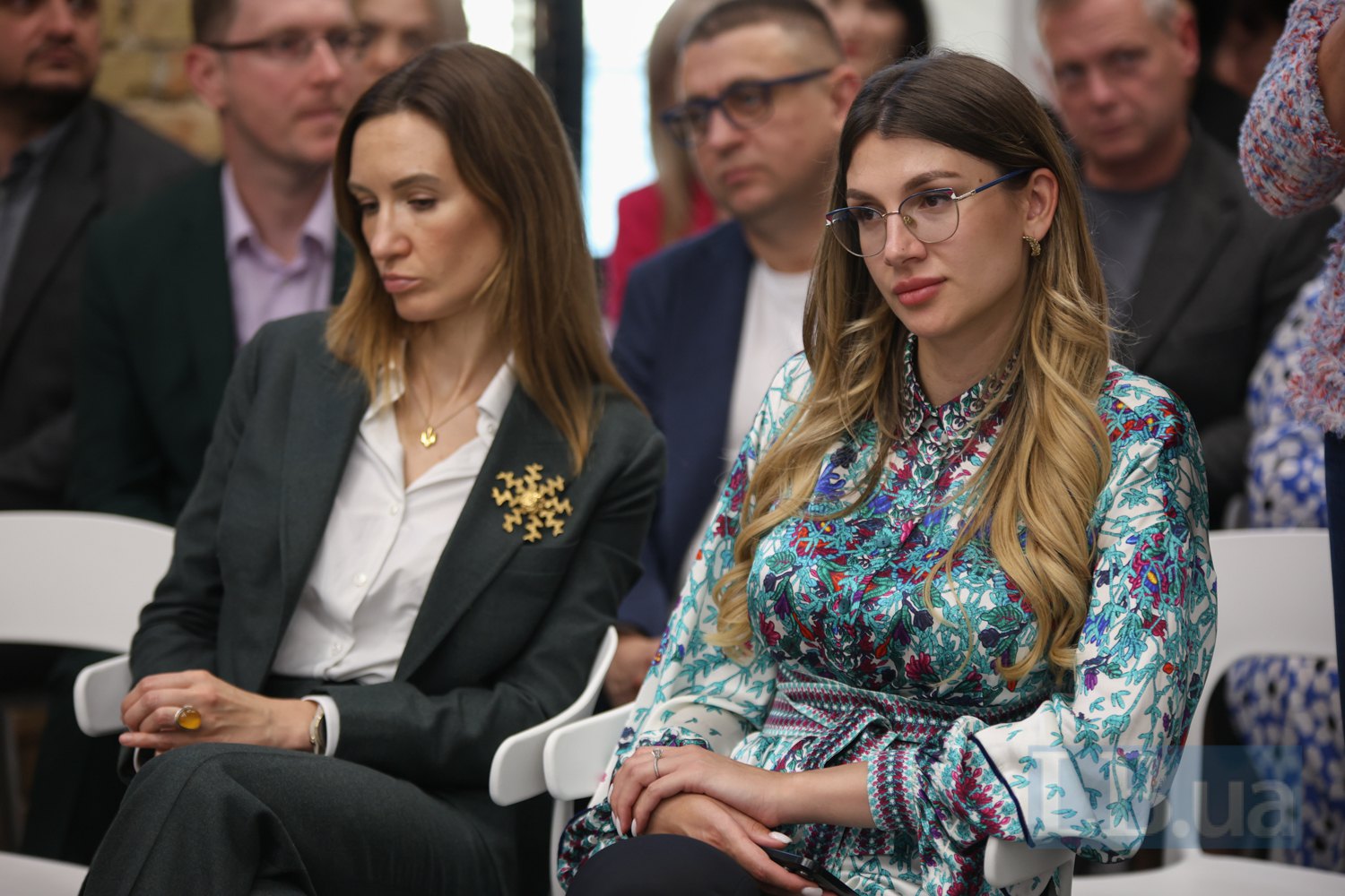 Former head of the State Property Fund of Ukraine Olha Batova (left)