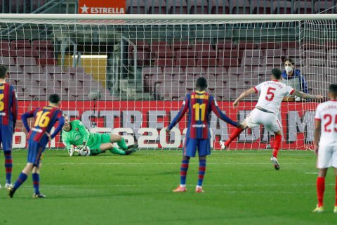 "Барселона" в драматичному півфіналі проти "Севільї" встановила рекорд Кубка Іспанії