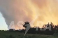 Після атаки БпЛА у Воронезькій області РФ детонує склад з боєприпасами
