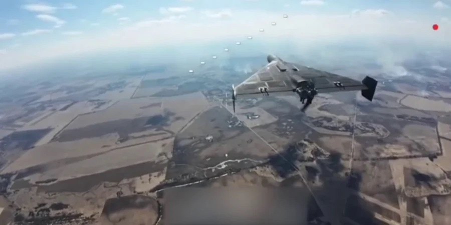 Російський шахед в небі над Україною 
