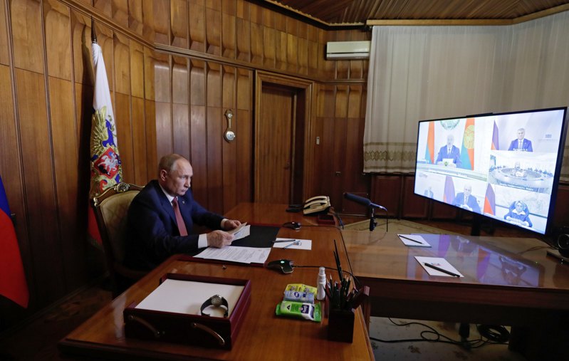 Путін бере участь у засіданні Вищої Державної ради Союзної держави в режимі відеоконференції, Севастополь, 4 листопада 2021