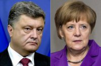 Порошенко и Меркель поддержали минский формат переговоров