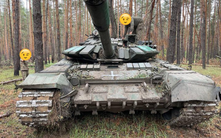Біля Лиману нацгвардійці "затрофеїли" модифікований російський танк