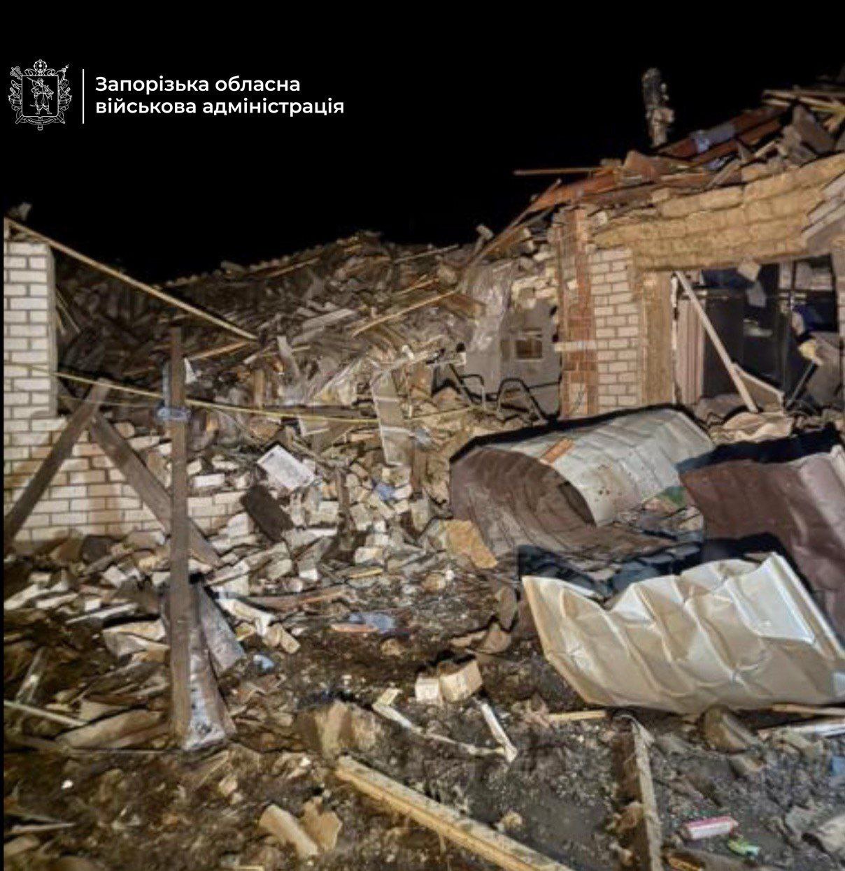 наслідки російського обстрілу Запорізького району 6 січня 2026 року