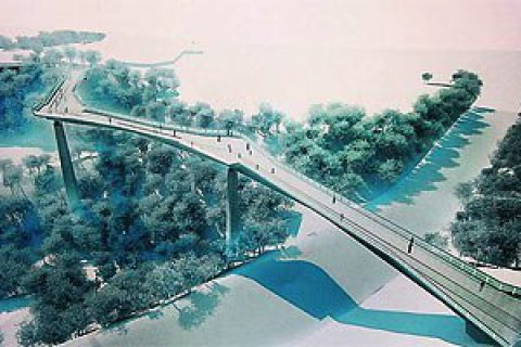 КГГА хочет построить мост между Владимирской горкой и аркой Дружбы народов 
