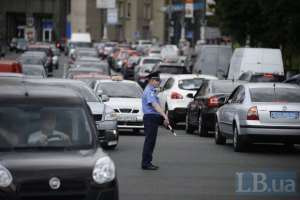 Центр Киева перекрыт для автомобилей