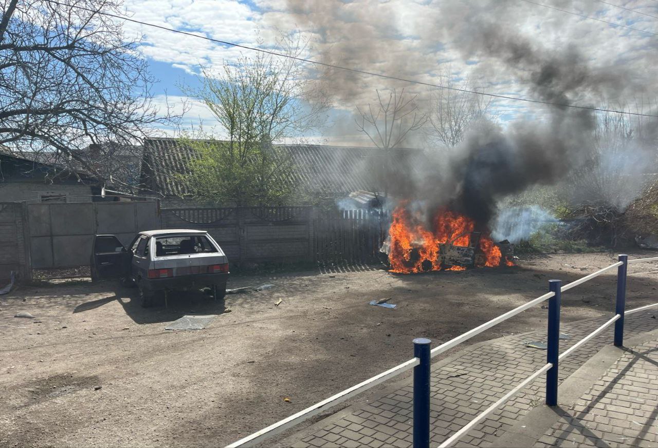 наслідки російської атаки у Нікополі