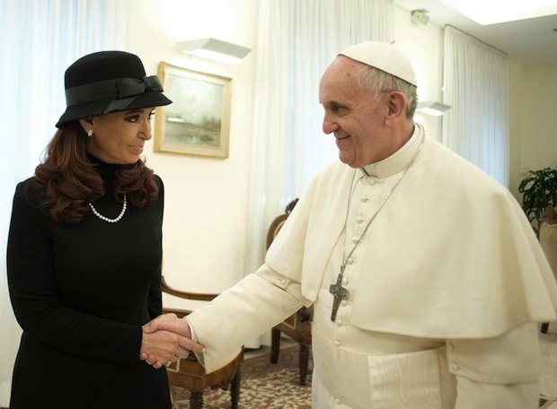 Кристина Киршнер на встрече с Папой Римским Франциском I