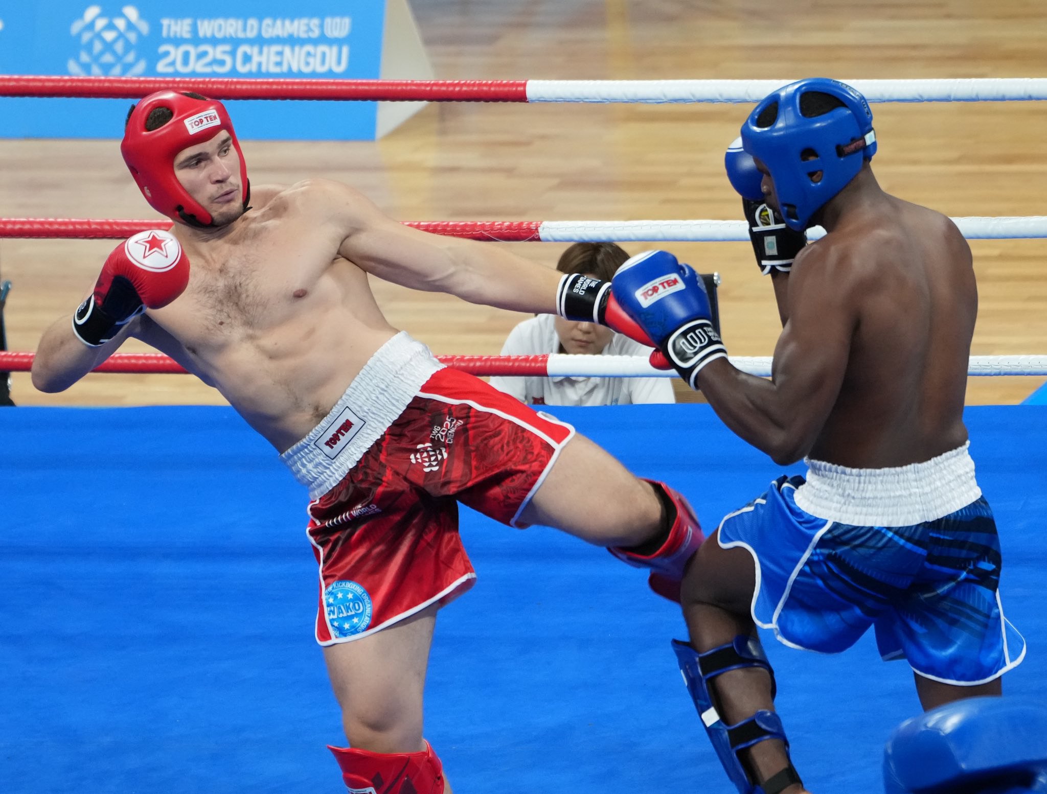 Роман Щербатюк під час виступу на Всесвітніх іграх