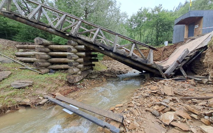 У заповіднику “Тустань” потужні зливи зруйнували інфраструктуру