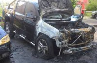 В Луцке сгорел автомобиль жены нардепа Лапина