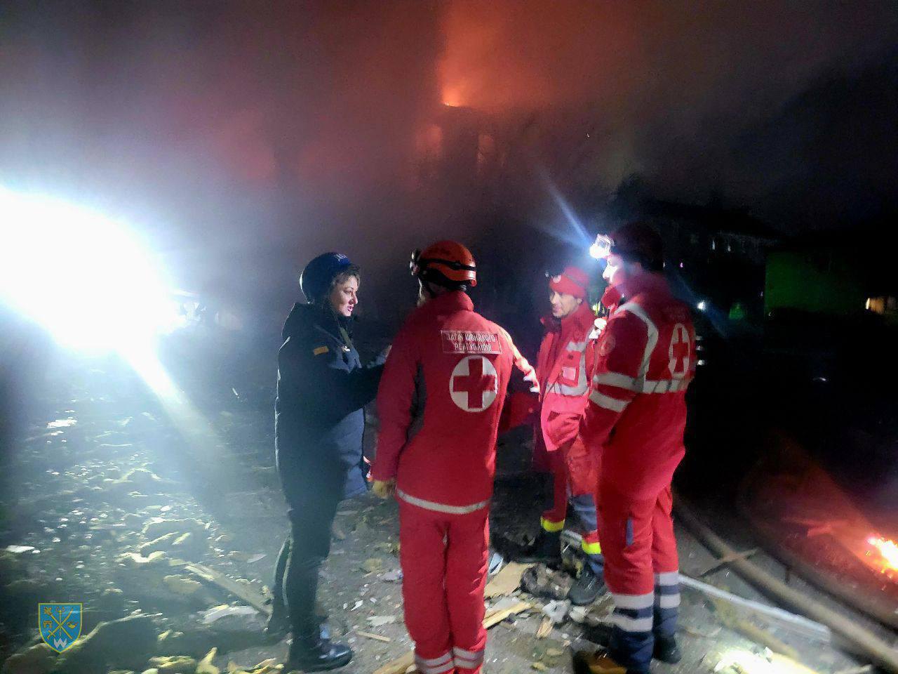 Рятувальники на місці атаки на Одещину 