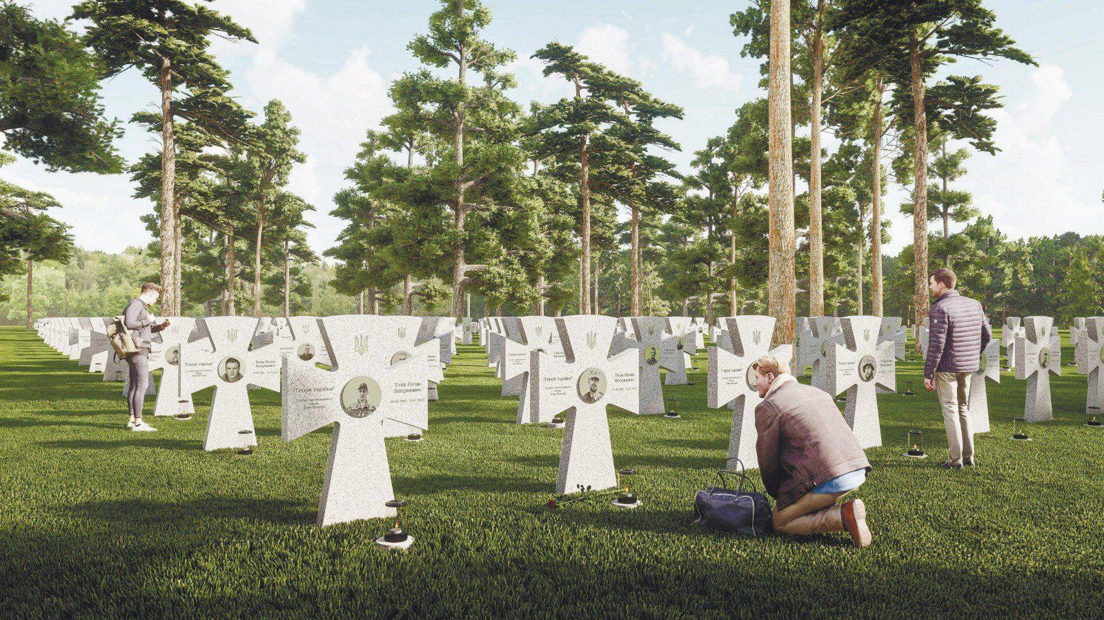 В Мінветеранів презентували громадськості ескізний проєкт Національного військового меморіального кладовища