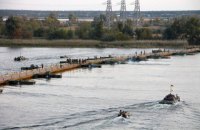 Військові провели навчання з наведення понтонної переправи через Дніпро