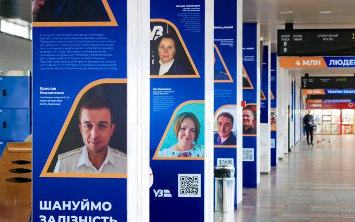 На залізничному вокзалі в Києві відкрилась Алея залізних героїв