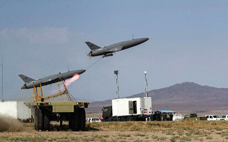Запуск дронів під час навчань безпілотників ВПС у провінції Семнан, Іран, 3 жовтня 2023 р. 