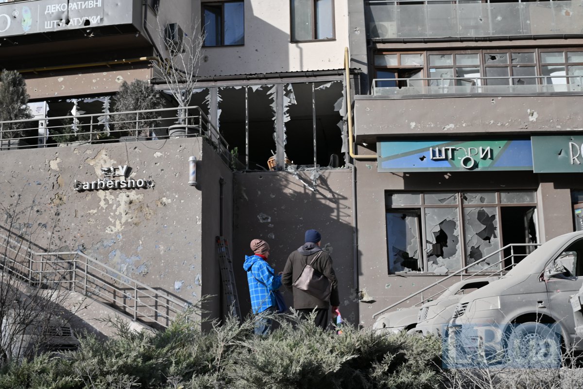 Наслідки обстрілу Шевченківського району Києва після нічної атаки РФ, 14 листопада 2025