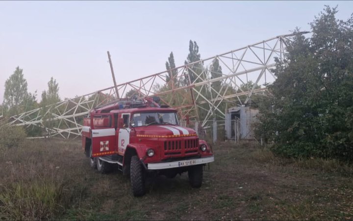 На Харківщині росіяни знищили телевежу у Великому Бурлуці