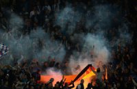 Фаны "Зенита" сожгли флаг Германии на стадионе в Дортмунде