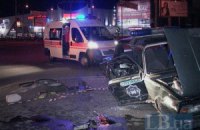 У Києві Daewoo протаранив міліцейський ВАЗ, постраждали семеро людей