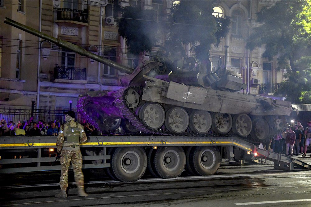 Вагнерівці в Ростові-на-Дону під час походу на Москву, червень 2023 р. 