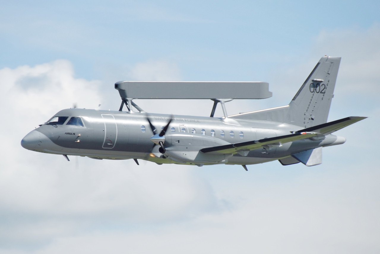 Saab 340 AEW&C — шведський літак дальнього радіолокаційного виявлення та управління AEW&C; 