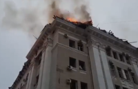 Російська ракета вцілила у будівлю Національної поліції в Харкові