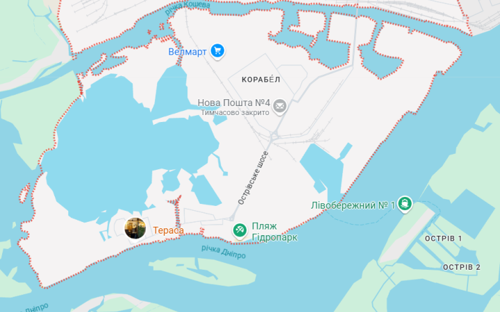 Унаслідок російських обстрілів район Корабел у Херсоні залишився без світла