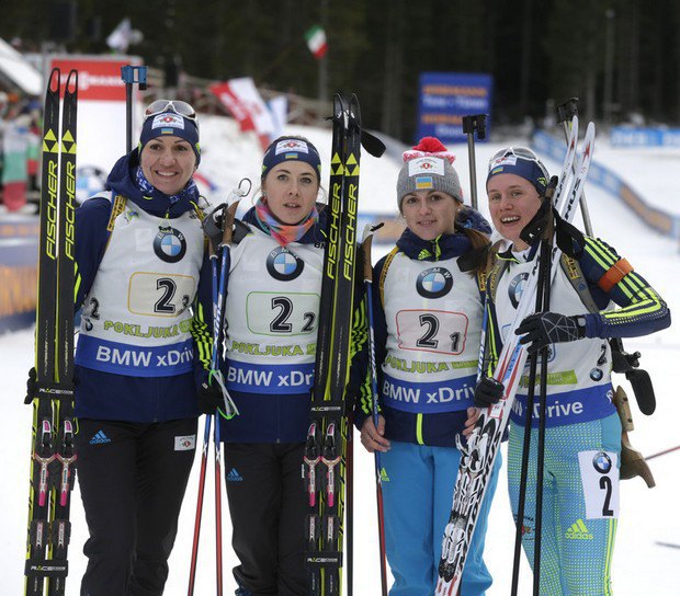 Слева - направо: Елена Пидгрушная, Юлия Джима, Ирина Варвинец, Анастасия Меркушина