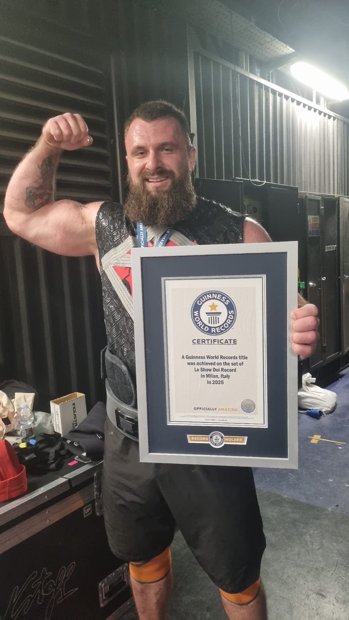 Павло Кордіяка із сертифікатом про встановлення рекорду Гіннеса