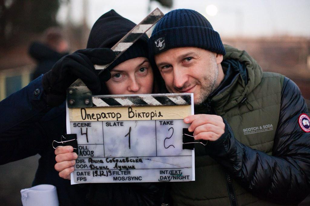Анна Яценко з чоловіком Володимиром під час зйомки фільму «Оператор Вікторія»