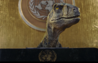 ​Динозавр з трибуни ООН закликав людство не вимирати