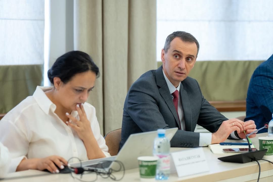 голова НСЗУ Наталія Гусак і&nbsp;міністр охорони здоров'я&nbsp; Віктор Ляшко&nbsp;