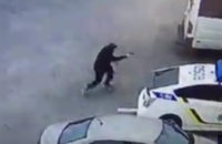 В сети появилось видео убийства патрульного в Днепре