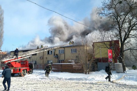В Харькове сгорел швейный цех 