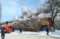 В Харькове сгорел швейный цех 
