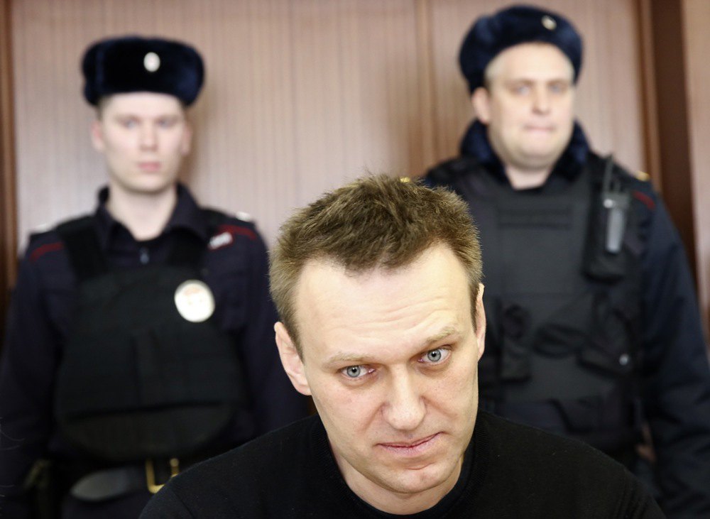 Олексій Навальний під час засідання Московського міського суду в Москві, 30 березня 2017 р.