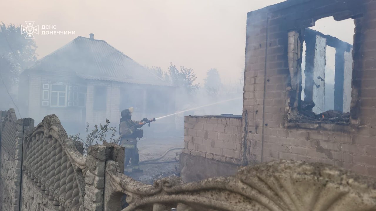 Наслідки пожежі на Донеччині